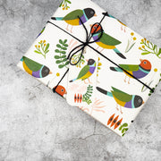 Earth Greetings gift wrap Australia Sarah Allen Desert Finches Gift Wrapping Paper Gift Tag gift packaging